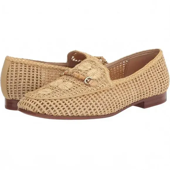 Sam Edelman Lowell Woven Loafers – Size 8 – Natural Raffia / Gold Bit CUTE! - Picture 6 of 6
